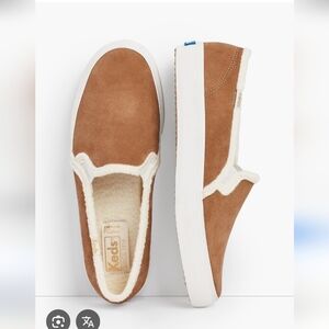 Keds Tan Suede Slip-On Sneakers Size 8.5